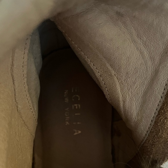 Cecelia New York Trekker Mustang Gold Multi Fur Lace Up Combat Booties Size 8.5 - Picture 7 of 16